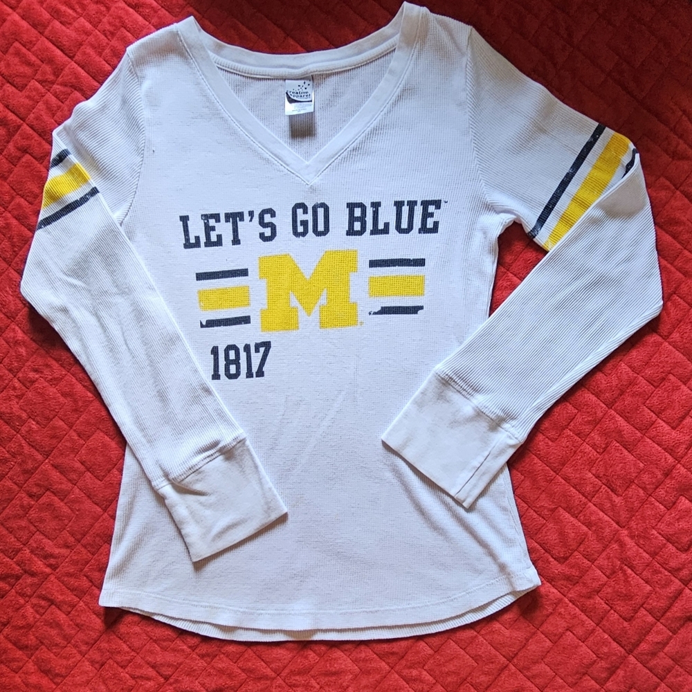 Women's Michigan "Let's Go Blue" Long Sleeve Thermal